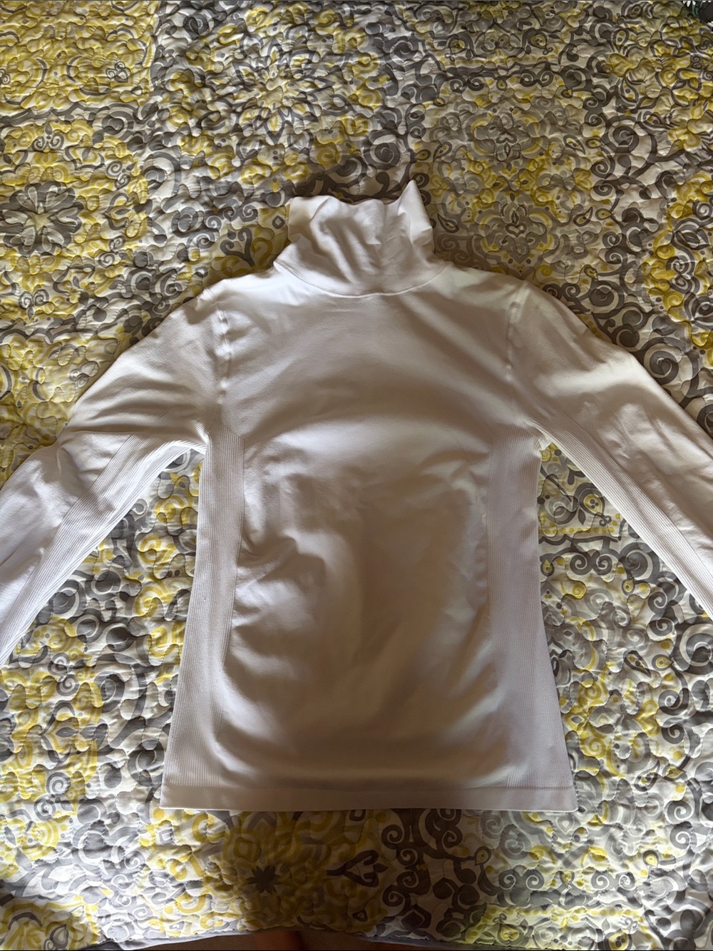 climawear White Long Sleeve Turtleneck Top